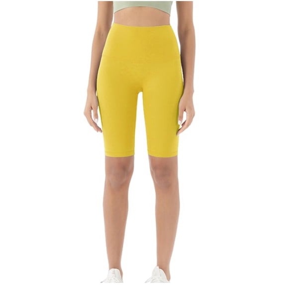 fatyb Womens High Waist Biker Shorts Stretchy Slim Workout Gym Shorts Comfortable Yoga Running Shorts