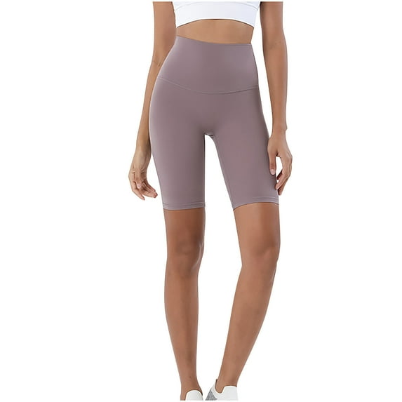fatyb Womens High Waist Biker Shorts Stretchy Slim Workout Gym Shorts Comfortable Yoga Running Shorts
