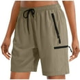 thumbnail image 1 of fatyb Womens Hiking Cargo Shorts with Zipper Pockets Casual Lightweight Athletic Outdoor Shorts for Women, 1 of 2