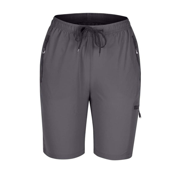 fatyb Womens Hiking Cargo Shorts with Zipper Pockets Casual Lightweight Athletic Outdoor Shorts for Women