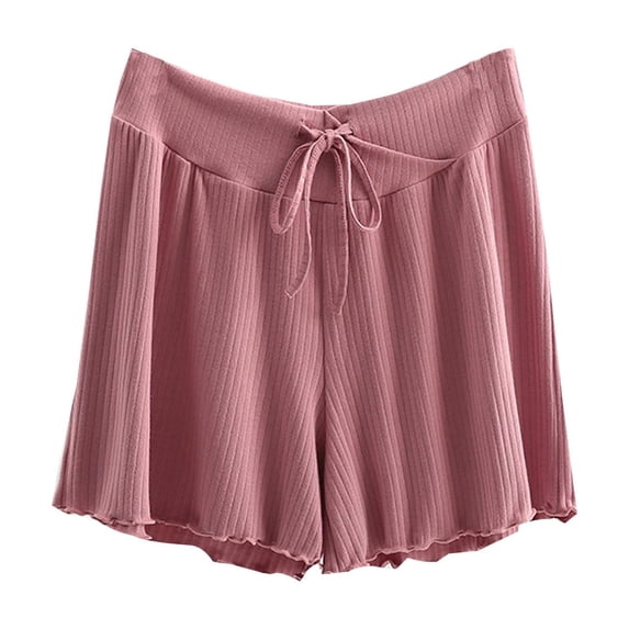fatyb Womens Lounge Shorts Casual Drawstring Loose Pajama Shorts Comfy Soft Sleepwear Shorts for Women