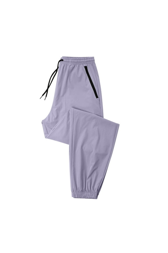 Womens Mens Joggers Quick Dry Running Pants Drawstring Lightweight Athletic Pants with Zipper Pockets