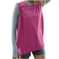 thumbnail image 1 of fatyb Womens Oversized Tank Tops with Pockets Casual Sleeveless Crewneck Plain Summer Loose T Shirts, 1 of 7