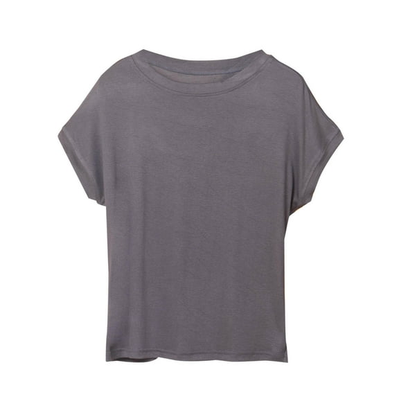 fatyb Womens Plus Size Crew Neck T-Shirts Short Sleeve Comfy Tee Blouses Summer Lounge Pajama Shirts