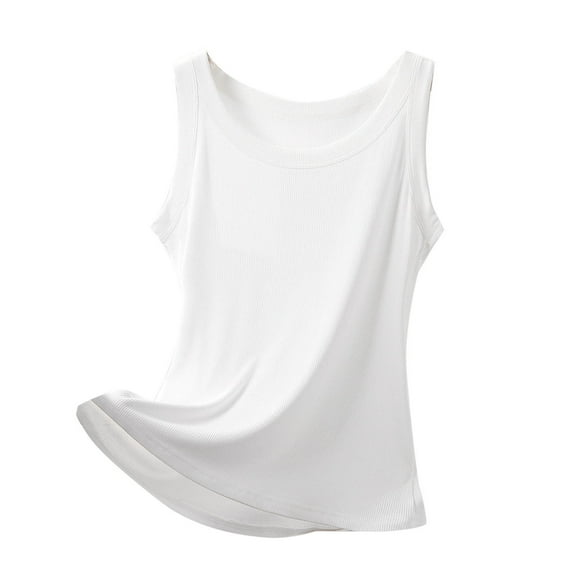 fatyb Womens Plus Size Tank Tops Crewneck Knitted Sleeveless Shirts Solid Color Summer Tops for Women