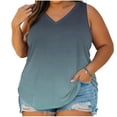 thumbnail image 1 of fatyb Womens Plus Size Tank Tops V Neck Sleeveless T-Shirts Casual Loose Tunic Top Summer Tee Blouses, 1 of 7