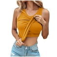 thumbnail image 1 of fatyb Womens Ribbed Tank Tops with Built in Bra Sleeveless Casual Basic Tee Racerback Slim Undershirts, 1 of 6