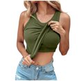 thumbnail image 1 of fatyb Womens Ribbed Tank Tops with Built in Bra Sleeveless Casual Basic Tee Racerback Slim Undershirts, 1 of 7