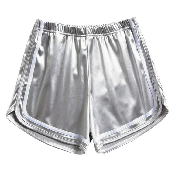fatyb Womens Satin Shorts Elastic Waist Pajama Lounge Shorts Casual Loose Lightweight Outdoor Shorts
