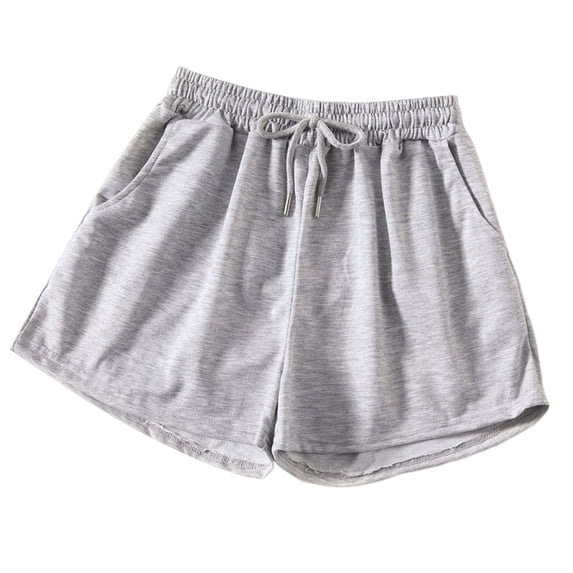 fatyb Womens Shorts for Summer Thin Pocket Casual Shorts Loose Activewear Shorts with Drawstring