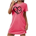 thumbnail image 1 of fatyb Womens Summer Nightgowns Sleepwear Comfy Short Sleeve Nightshirt Casual Sleepdress Loungewear, 1 of 7