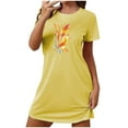 thumbnail image 1 of fatyb Womens Summer Nightgowns Sleepwear Comfy Short Sleeve Nightshirt Casual Sleepdress Loungewear, 1 of 7