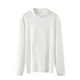 thumbnail image 1 of fatyb Womens Thermal Cotton T Shirts Mock Neck Warm Tee Blouses Long Sleeve Casual Comfy Undershirts, 1 of 5