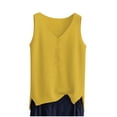 thumbnail image 1 of fatyb Womens V Neck Tank Tops Summer Knitted Sweater Vest Casual Loose Pullover Shirts for Women, 1 of 3