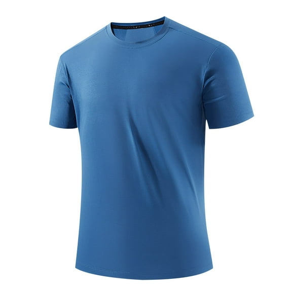 fatyb Workout Running T-Shirts for Men Casual Short Sleeve Athletic Tees Tops Mens Gym Sports Shirts