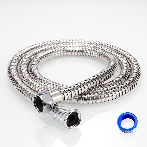 Krydros 60-in. Flexible Stainless Steel Handheld Shower Hose Replacement with Brass Nut