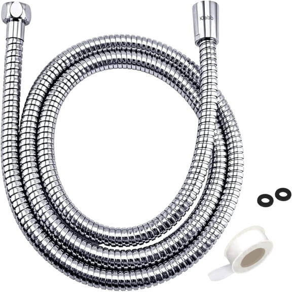 Krydros 96-in. Flexible Stainless Steel Handheld Replacement Shower Hose with Brass Nut