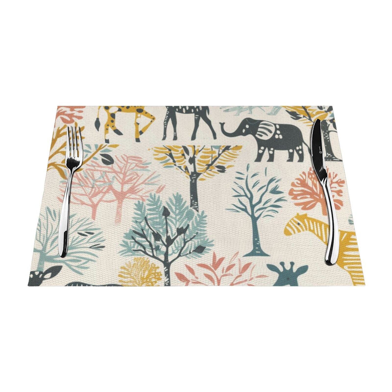 and fauna painting mat, heatresistant dining table mat, washable PVC