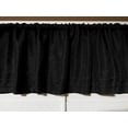 thumbnail image 1 of faux burlap window valance 58 wide black with pleated ruffles, 1 of 2