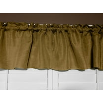 faux burlap window valance 58 wide dark gold