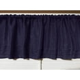 thumbnail image 1 of faux burlap window valance 58 wide navy with pleated ruffles, 1 of 2