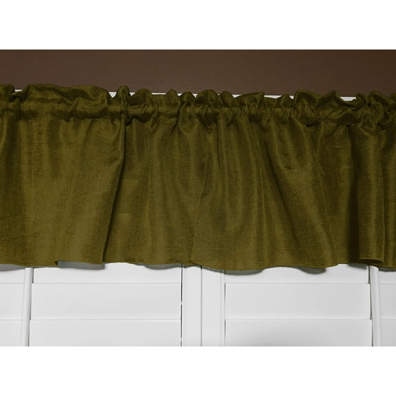 faux burlap window valance 58 wide olive