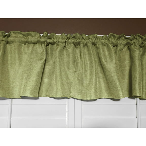 faux burlap window valance 58 wide sage