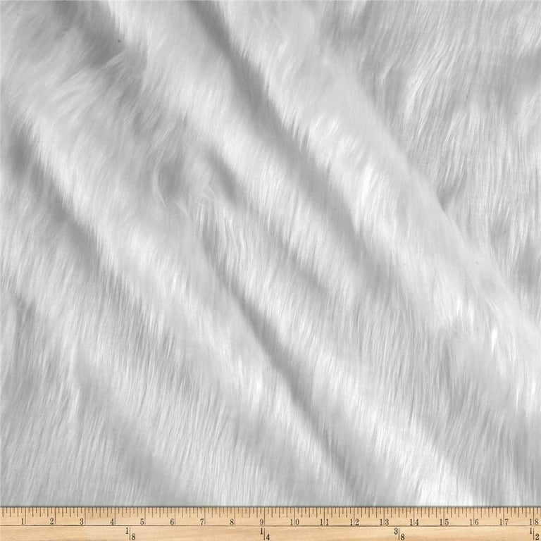 faux fur white fabric by the yard 