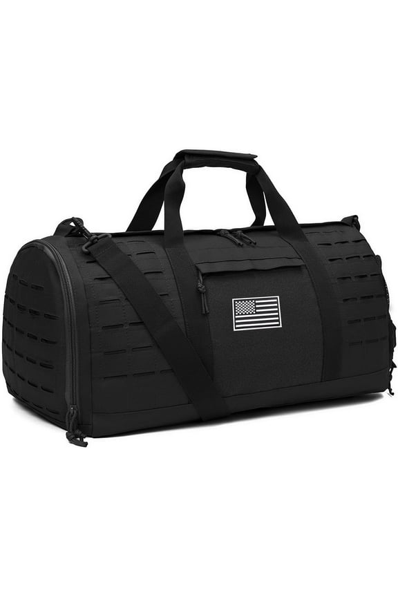 40L Military Tactical Duffle Bag For Men Sport Gym Fitness Tote Travel Training Workout With Shoe Compartment Basketball Football Weekender