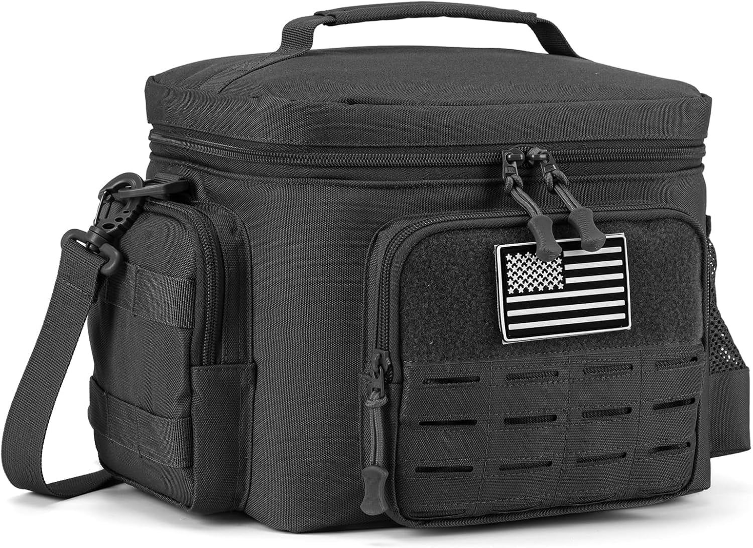 favastee Tactical Lunch Bag for mens Military heavy duty lunch box work Leakproof insulated Durable Thermal Cooler Bag for Adult Meal for Office Camping Picnic Pail MOLLE Webbing