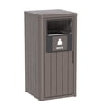 thumbnail image 1 of fazzn 40 Gallon Outdoor Trash Can,Waterproof Resin Garbage Can with Recycle and Garbage Labels,Secure Bag Lip Lock ,Outside Trash Bin for Patio ,Kitchen, Backyard or Deck.Black/Brown, 1 of 8