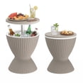 thumbnail image 1 of Fazzn  Outdoor Cooler Side Table - 3 in 1 - Designed for use as Outdoor Side Table, Patio Decor and Ice Chest.Black/Brown, 1 of 7