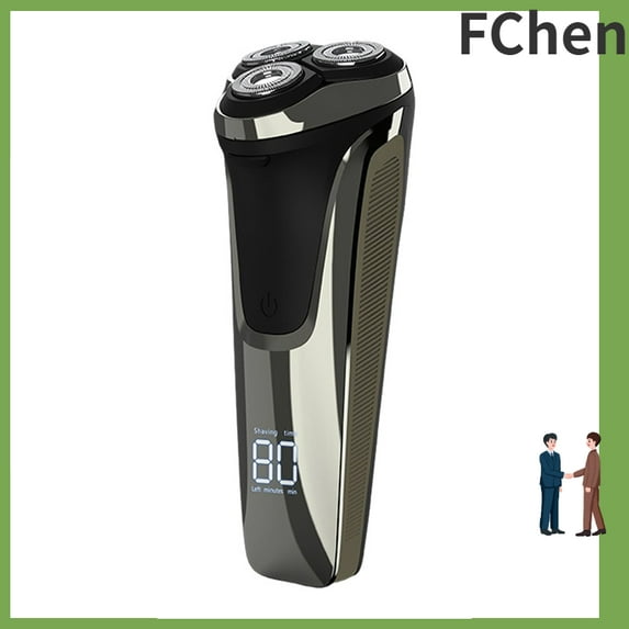 fchen Electric Razor for Men, Waterproof Cordless Shaver with 90-Min Runtime,4D Floating Precision Blades System, Fast Charging, Travel-Friendly for Wet & Dry Use