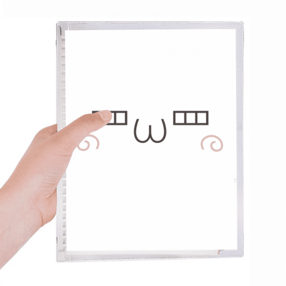 fcute and shy expression notebook loose diary refillable journal statiry