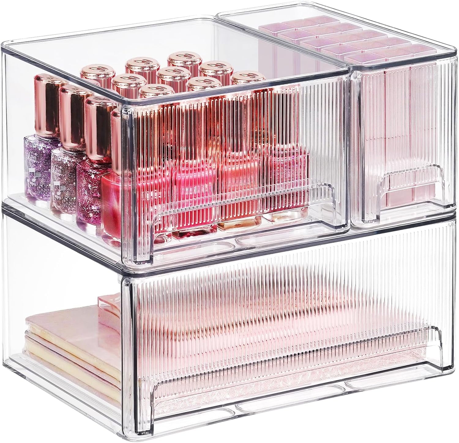 NEW Stackable Storage Drawers, Plastic Storage Bins For Home Office - View #9