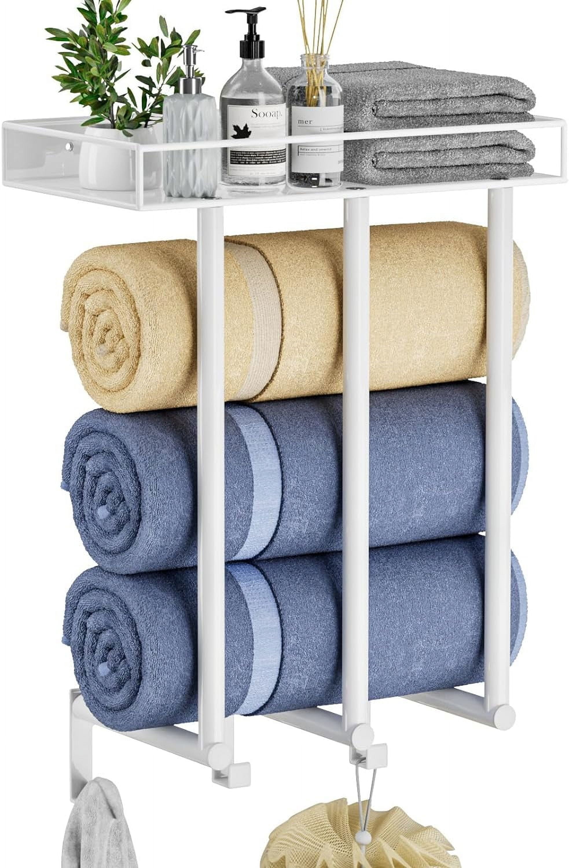 fdbtgysdb Towel Racks for Bathroom - Wall Mounted Towel Rack with Metal ...