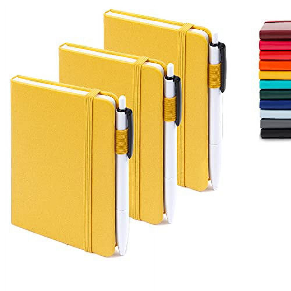 feela 3 Pack Pocket Notebook Journals with 3 Black Pens, A6 Mini Cute ...