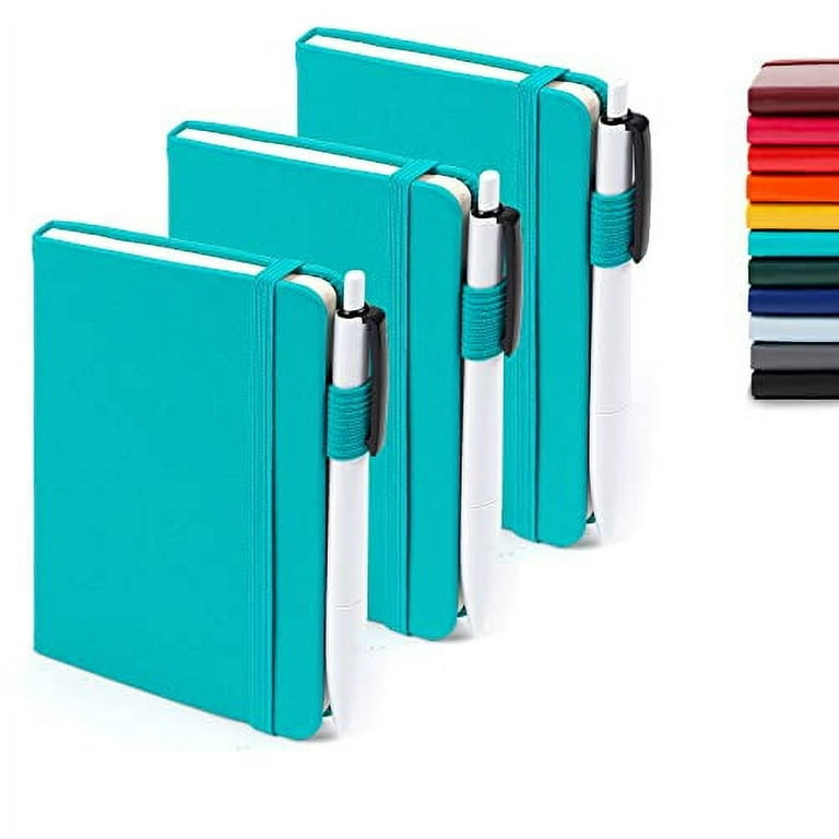 Feela RNAB098WZZVLR feela 15 pack pocket small notebooks bulk, mini cute  notepads hardcover college ruled lined journals with pen holder for scho