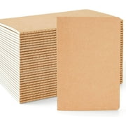 feela 30 Pack Blank Kraft Notebooks, Unlined Sketchbook Note Pad Travel Journal for Drawing Doodling Writing, Journal Bulk For Women Students Office School Supplies, A5, 60 Pages, 8.3” X 5.5”