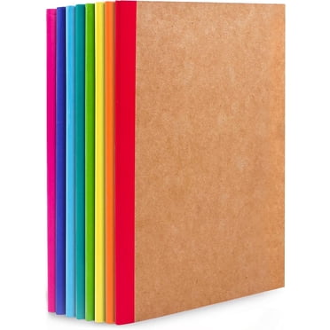 Feela 8-Pack A5 Kraft Notebooks – 60 Lined Pages Each, Soft Cover, 8.3 X 5.5 Inches