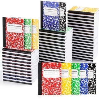 feela 90 Pack Mini Composition Notebook Bulk, Cute Pocket Composition Note Pad, Small Journal Notebooks , 4.5" X 3.25", Narrow Ruled, 5 Marble Covers