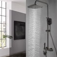 thumbnail image 1 of feetron Gun Metal Shower Faucet Set Rainfall Square Head Hand Held Sprayer Mixer Tub Tap, 1 of 9