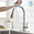 thumbnail image 1 of feetron Stainless Steel Brushed Nickel Kitchen Faucet, 1 of 10
