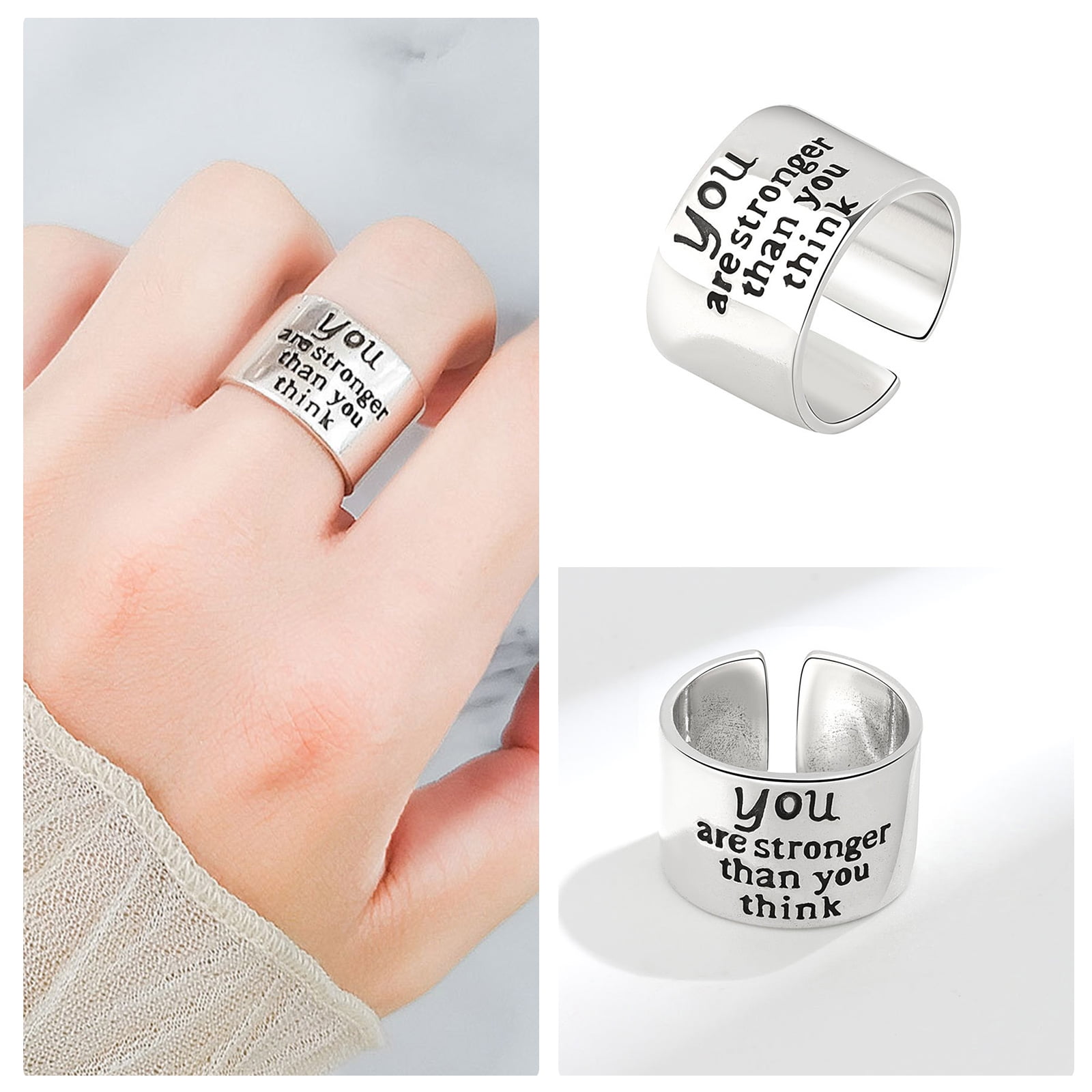 Personalized thumb rings best sale