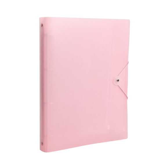 feijiafs 4 Hole Metal Loose Leaf Binder Folder Eco Friendly Document Organizer PP Paper Storage Portfolio File Holder Organizer, 1pcs