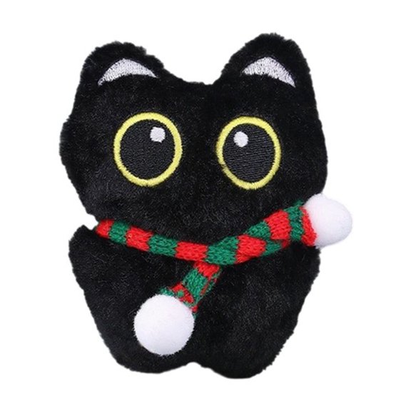 feijiafs Cute Big Eye Black Cat Plush Toy Stuffed Kitten Doll Soft Fluffy Cartoon Animal Plushies Cute Holiday Decor Ornament Perfect gift plush stuffed animal