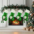 thumbnail image 1 of feimajia 21"Knitted Wool Hosiery Embroidered Christmas Stockings for Home Family Fireplace Hanging Xmas Holiday Party Decor Gift Green, 1 of 5