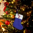 thumbnail image 1 of feimajia 2PC Blue Christmas Stockings with Initials,Knitted Hosiery Wool Embroidered Letter Xmas Stocking for Holiday Fireplace Party Decoration, 1 of 5