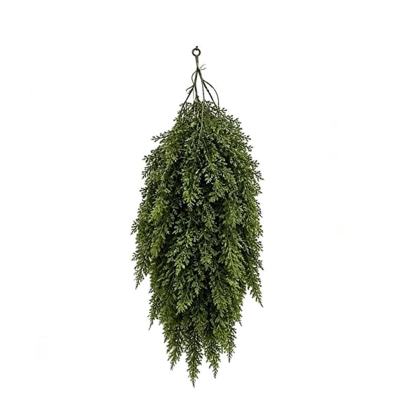 feimajia 50cm Christmas Teardrop Swag, Artificial Cedar Fir Wall Hanging Garland for Front Door Holiday Decor