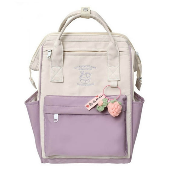 feimajia Back to School Essential Versatile Large Capacity Junior High School Student Backpack Color Matching Foolproof Backpack New Student Backpack for The Start of The School Season